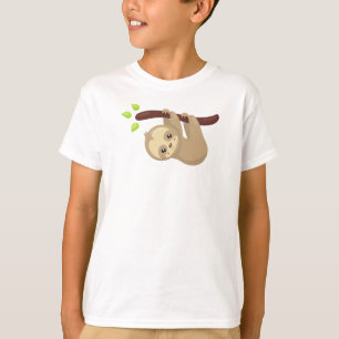 T-shirt Jolie Sloth, Petite Sloth, Fente Bébé, Fente Lazy