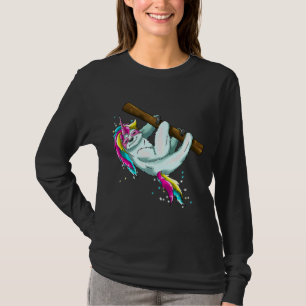 T-shirt Jolie Sloth Unicorn Funny Magique Horn