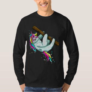 T-shirt Jolie Sloth Unicorn Funny Magique Horn