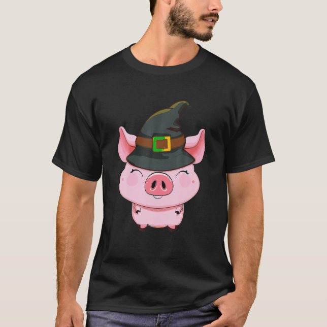 T-shirt Jolie sorcière Casquette Citrouille Costume de fer (Devant)