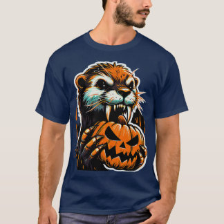 T-shirt Jolie sorcière de loutre halloween Enfants Garçons