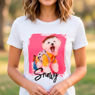 T-shirt Jolie typographie de script ludique pour nom et ph