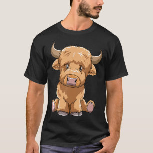 T-shirt Jolie vache des Highlands écossaise Écosse