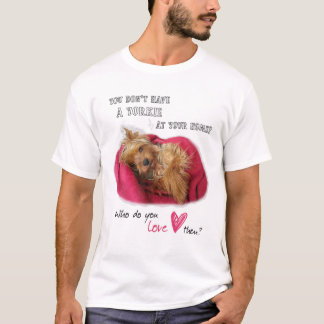 T-shirt Jolie Yorkie Yorkshire Terrier mignon Avec Amour