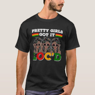 T-shirt Jolies Filles Cheveux Afro Mélanine Verrouillés D