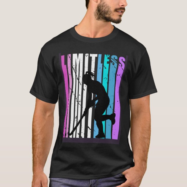 T-shirt Jolies Filles Cool Hockey sans limite mignonne mai (Devant)