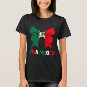 T-shirt Jolies filles viva mexique drapeau mexicain
