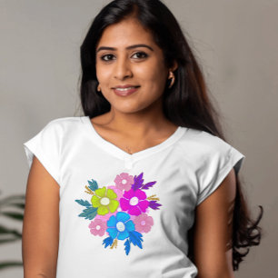 T-shirt jolies fleurs chic chic