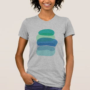 T-shirt Jolies formes géométriques Abstraites en bleu et v