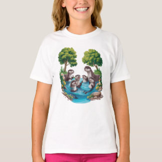 T-shirt jolies loutre s'amuser