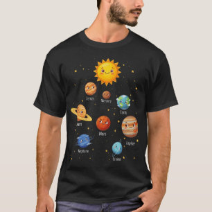 T-shirt Jolies Planètes Autour du Soleil Espace Galaxie