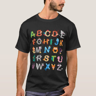 T-shirt Jolis ABC apprentissage garçons filles alphabet an