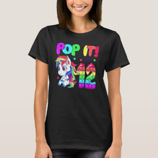 T-shirt Jolis Jouets Licorne Anti-Stress Pop It J'ai 12 An