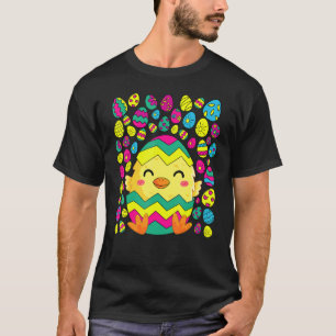 T-shirt Jolis œufs de Pâques colorés pour la poule