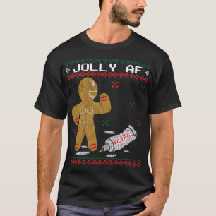 T-shirt Jolly AF Gingerbread Homme Body Builder