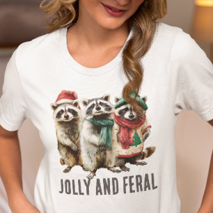T-shirt Jolly et Feral Raccoon Noël