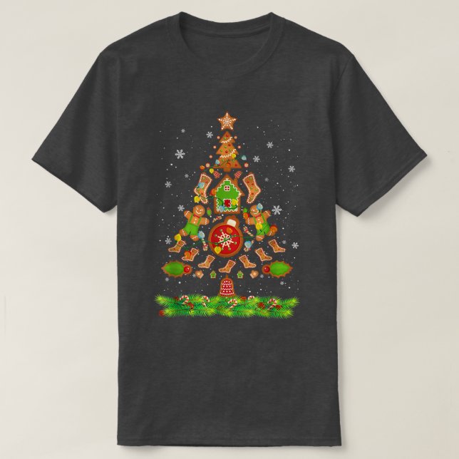 T-shirt Jolly Gingerbread Family Christmas Tree Gingerbrea (Design devant)