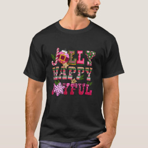 T-shirt Jolly Happy Joyful Pink Christmas Ball Sucre de ca