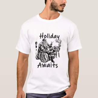 T-shirt "Jolly Père Noël et son renne"