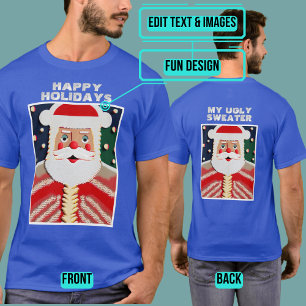 T-shirt Jolly Père Noël Ugly Holiday "Sweater"