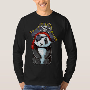 T-shirt Jolly roger Panda Pirate Drapeau Drapeau et Cr