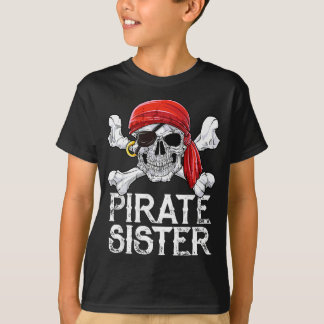 T-shirt Jolly roger Pirate Soeur Drapeau Crâne et os crois