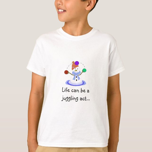 T-shirt Jongler avec Snowman et dire (Devant)