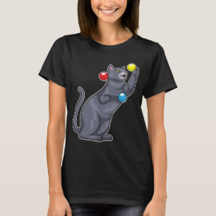 T-shirt Jongler de chat