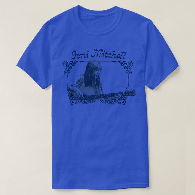 T-shirt Joni Mitchell Retro 1970 Style Fan Art Design (Design devant)
