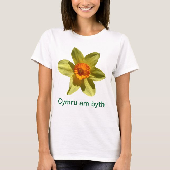 T-shirt Jonquille, byth de Cymru AM (Devant)