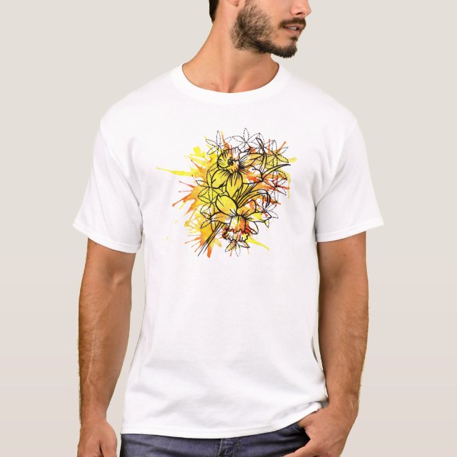 T-shirt jonquille de ressort (Devant)
