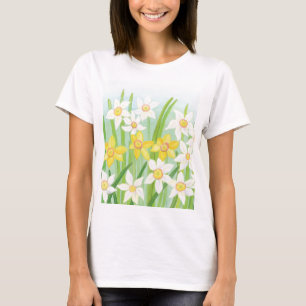 T-shirt jonquilles à ressort