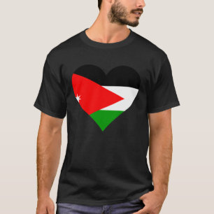 T-shirt Jordanie Drapeau Coeur Jordanie Dons Amour Jordani