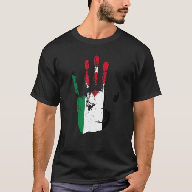 T-shirt Jordanie Drapeau Hommes Femmes Enfants (Devant)