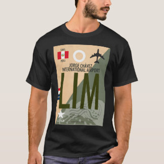 T-shirt Jorge Chavez International Airport Lim Luggage Tag