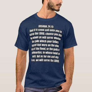 T-shirt Joshua 2415 Version du roi Jacques KJV Verset de l