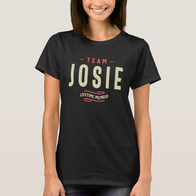 T-shirt Josie Nom Anniversaire Personnalisé Nom Josie (Devant)