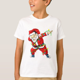 T-shirt Jote Père Noël Dabbing Lights Christmas Boy T-Sh