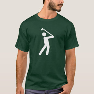 T-shirt jouant au golf de pictogramme