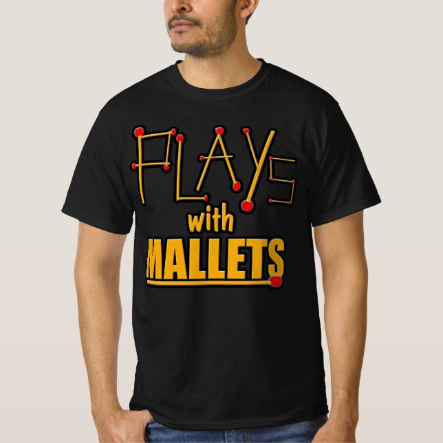 T-shirt Joue avec des maillets (Devant)