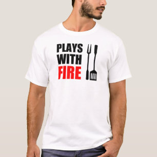 T-shirt Joue Avec Grill Feu