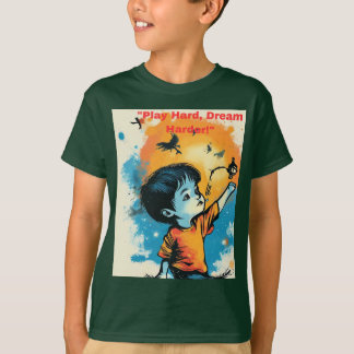 T-shirt "Joue Dur, Rêve Plus Dur !"