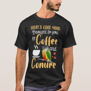 T-shirt Joue Verte Conure Bon Café Et Perroquet