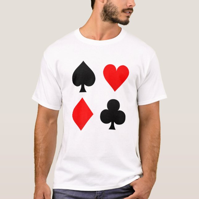 T-shirt Jouer aux cartes costume (Devant)