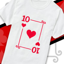 Jouer aux cartes Costume Dix Carte 10 de Coeurs