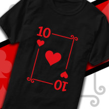 Jouer aux cartes Costume Dix Carte 10 de Coeurs
