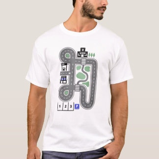 T-shirt Jouer Aux Voitures T Avec Les Routes Sur Le Dos Ca