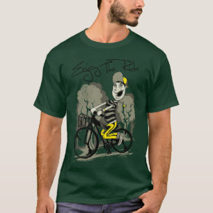 T-shirt Jouer caricaturiste garçon sur le cycle Tee : Fun