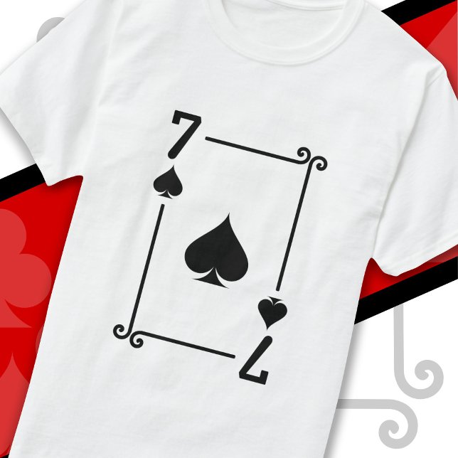 T-shirt Jouer Cartes Costume 7 Pique Carte Sept (Créateur téléchargé)