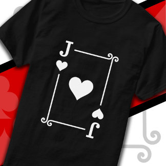 T-shirt Jouer Cartes Costume Jack Coeurs Carte Jack